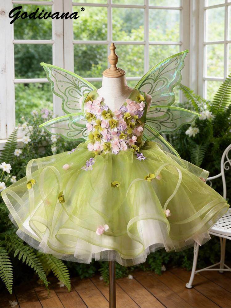 Summer Clothing Baby Girl - Süßes Mädchen-Schmetterlingsflügel-Prinzessinnen-Lolita-Kleid Neuer Sommer 2026 Kinder