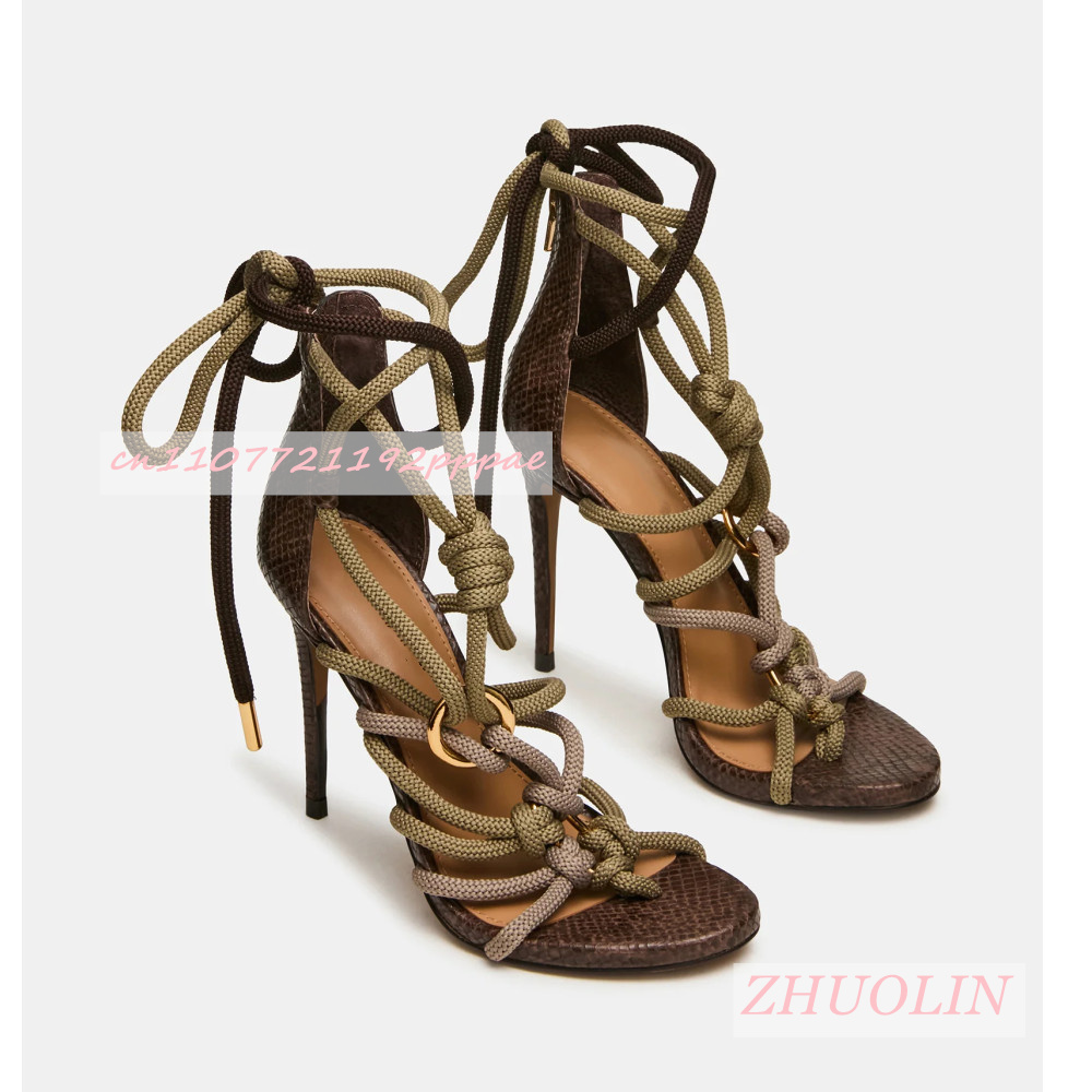 Retro Schlangenleder-Sandalen  – Summer Clothing Stores Bewertung und Preis